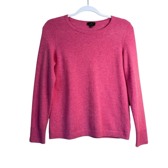Women’s TALBOTS 100% Pure Cashmere Crewneck Pullover Sweater Pink Sz S Petites - Picture 1 of 7